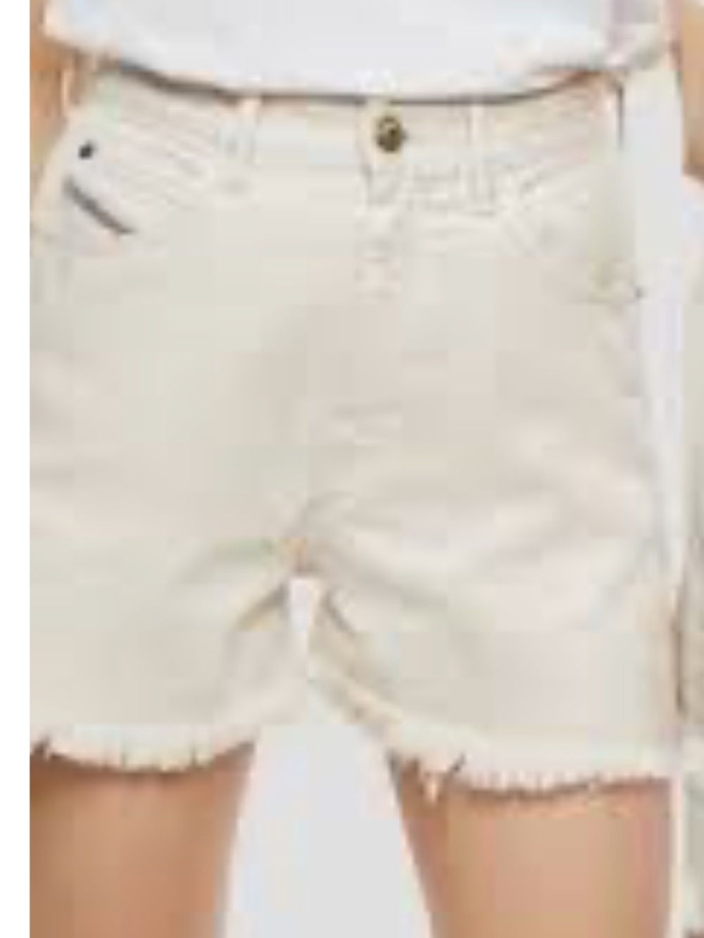 Diesel Cream-Striped Women's Cotton Jean 4 pocket Shorts size 28